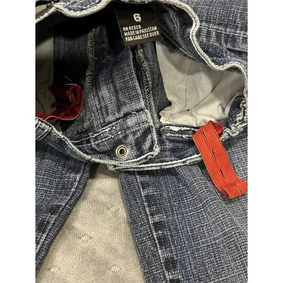 Y2K Boy’s Kid’s Size 6 Jeans Adjustable Waist Preowned Wide Leg - Picture 5 of 11